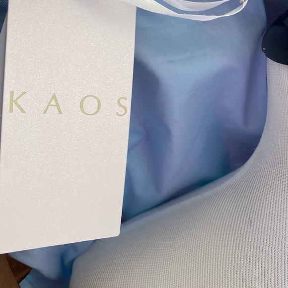 NWT Kaos Italy Brown Green Satin Trench Coat Size Small - Picture 12 of 12